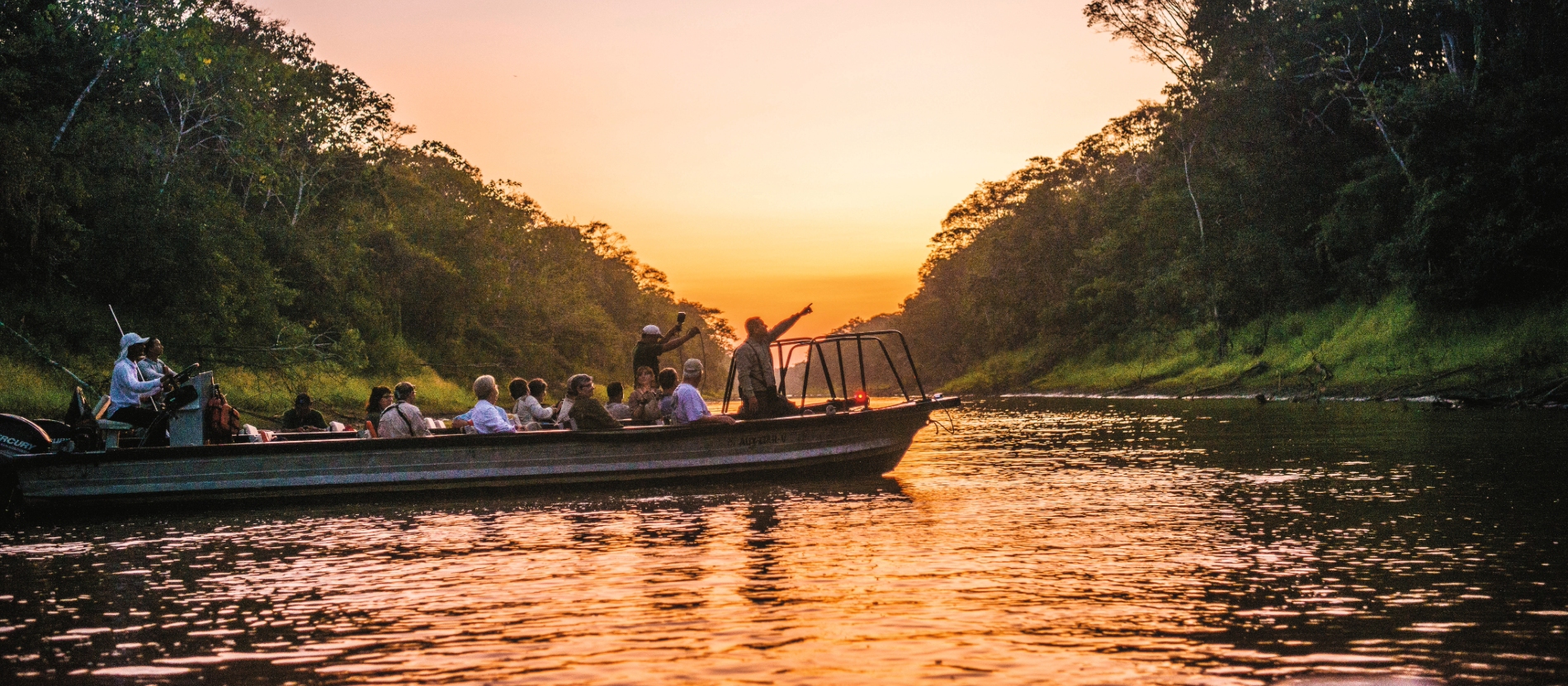 Boat on the Amazon river